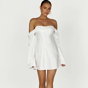 Meshki Dress - Giselle Satin Mini White
